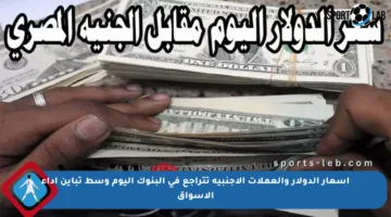 أسعار الدولار والعملات الأجنبية تتراجع في البنوك اليوم وسط تباين أداء الأسواق